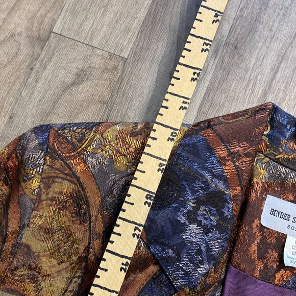 Binder Sportswear Boston Vintage Blazer Colorful One Button Size 10 - Picture 5 of 7